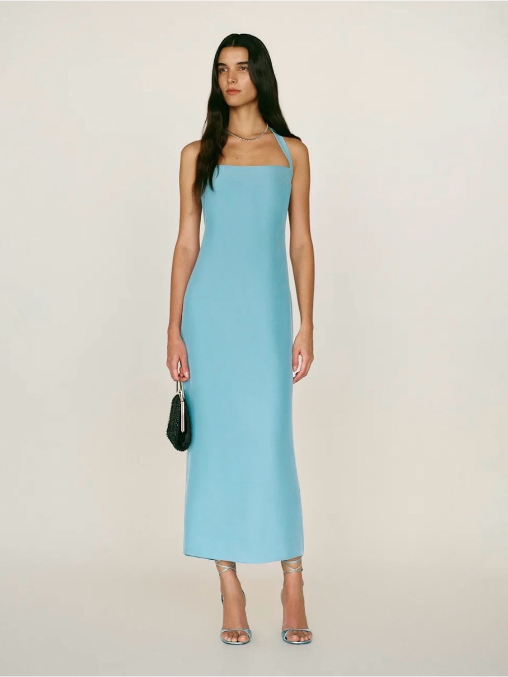 Reformation Alli Silk Dress Blue - Size 0